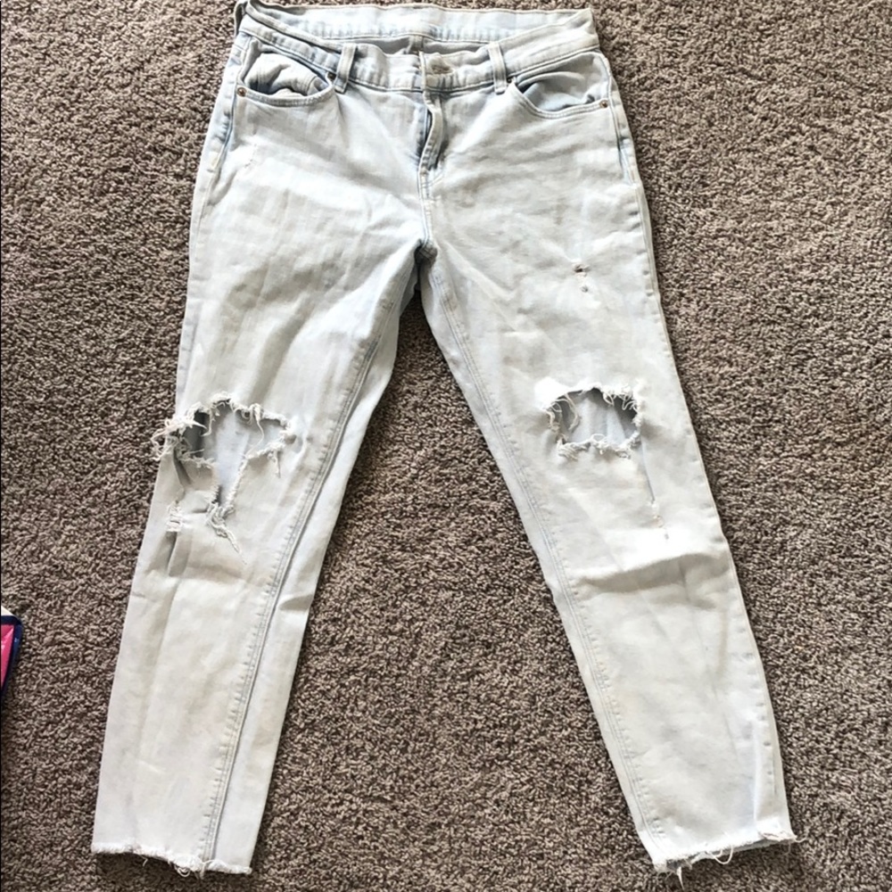 distressed jeans